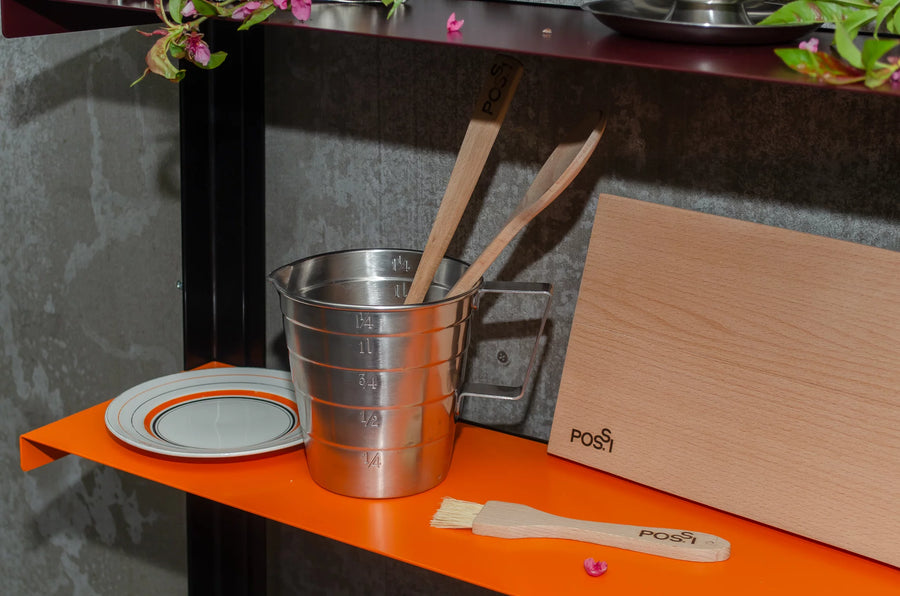 Small wall shelf - Black / Bright Orange