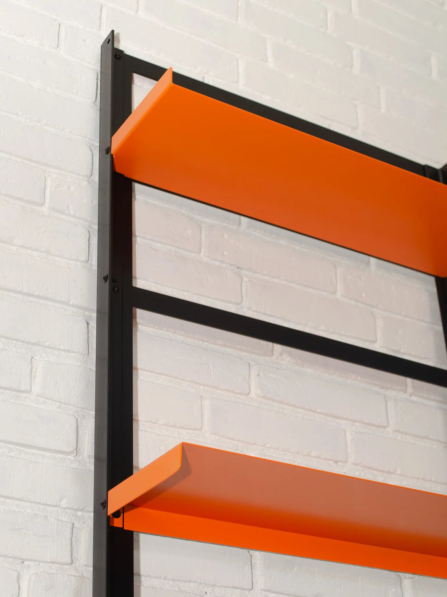 Small wall shelf - Black / Bright Orange