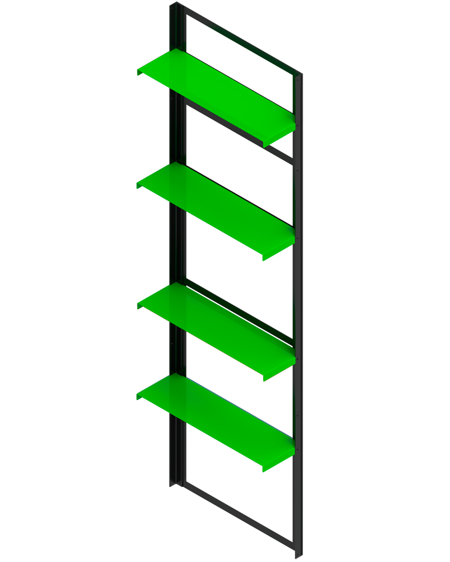 Standard wall shelf - Black / Bright Green