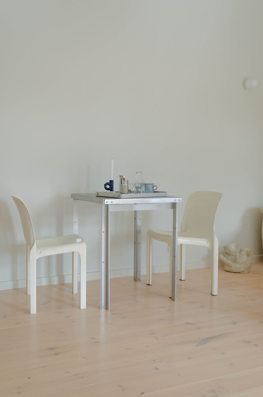 Square Table 60 × 60 — Stainless Steel - stainless steel