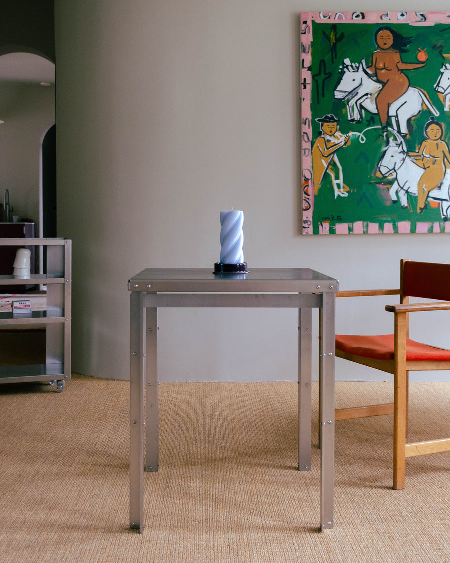 Square Table 60 × 60 — Stainless Steel - stainless steel
