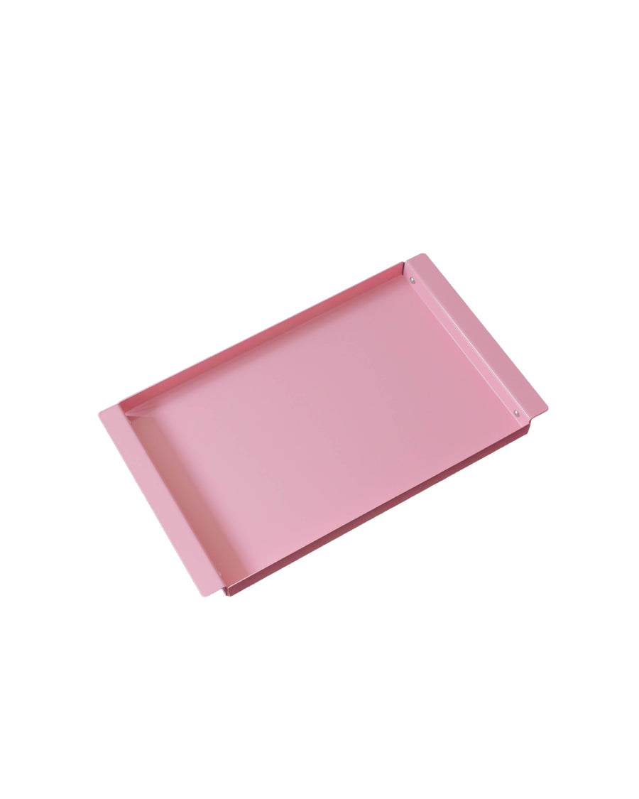 POSSI tray in pink powder-coated metal
