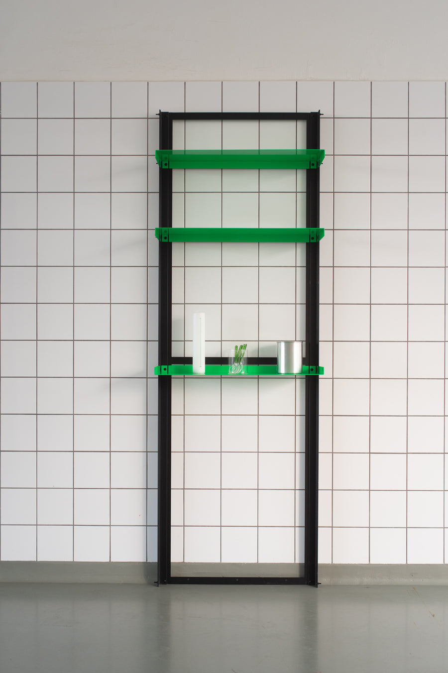 Standard wall shelf - Black / Bright Green