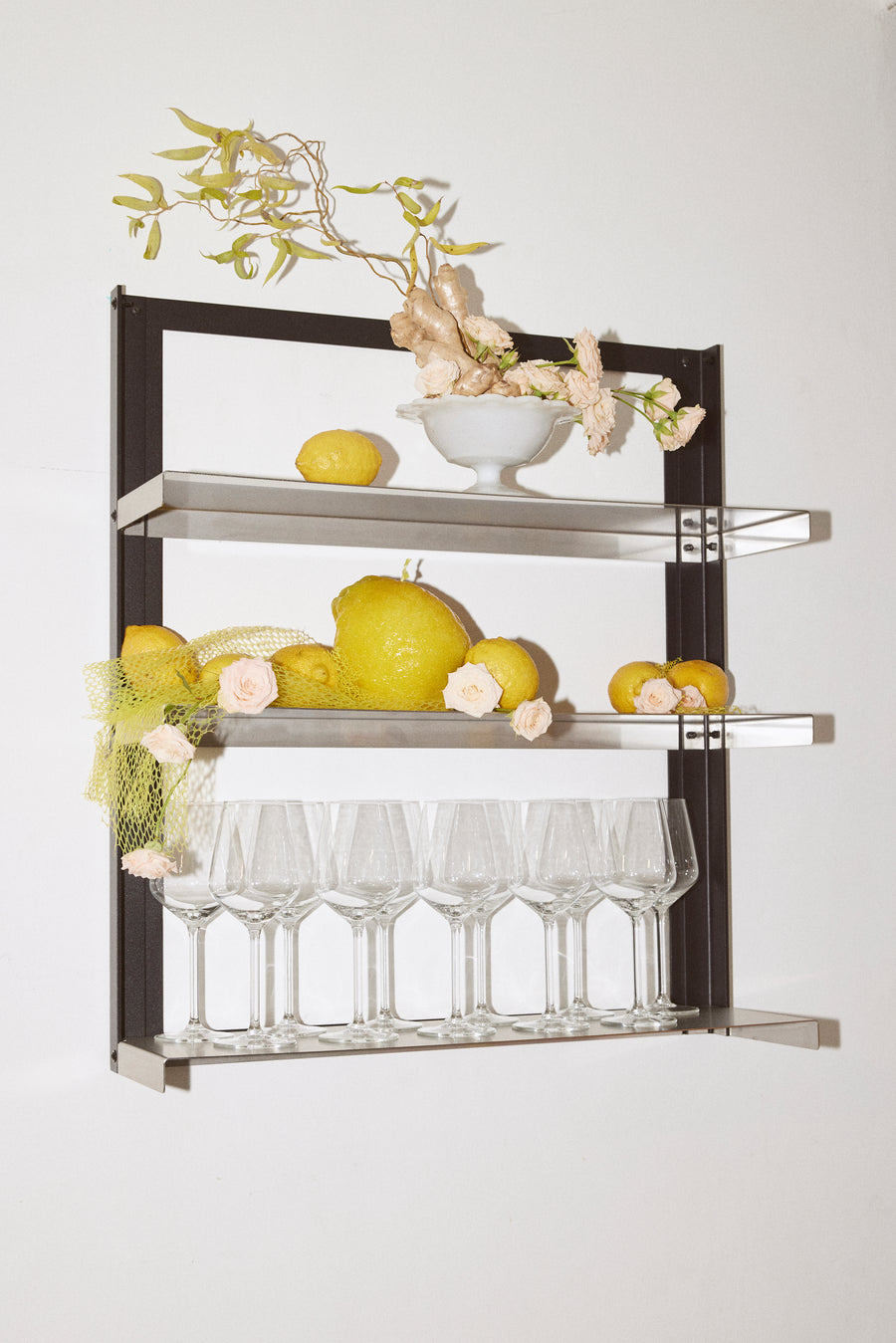 Small wall shelf - Black / Stainless Steel